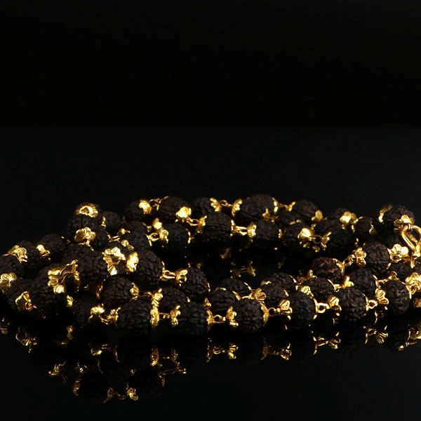5 Mukhi Rudraksha Mala (Bentex Capping)