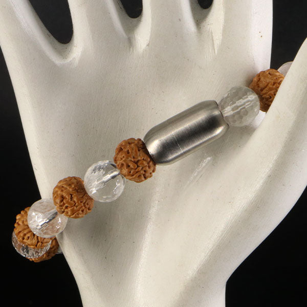 Rudraksha Spatika Bracelet