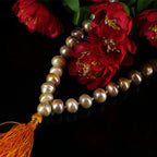 Rare Genuine Natural Mauve Pink Purple Gold Champagne Freshwater Round Pearls